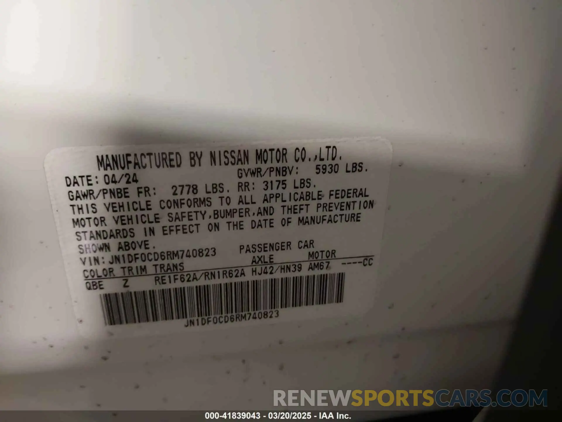 9 Фотография поврежденного автомобиля JN1DF0CD6RM740823 NISSAN ARIYA 2024