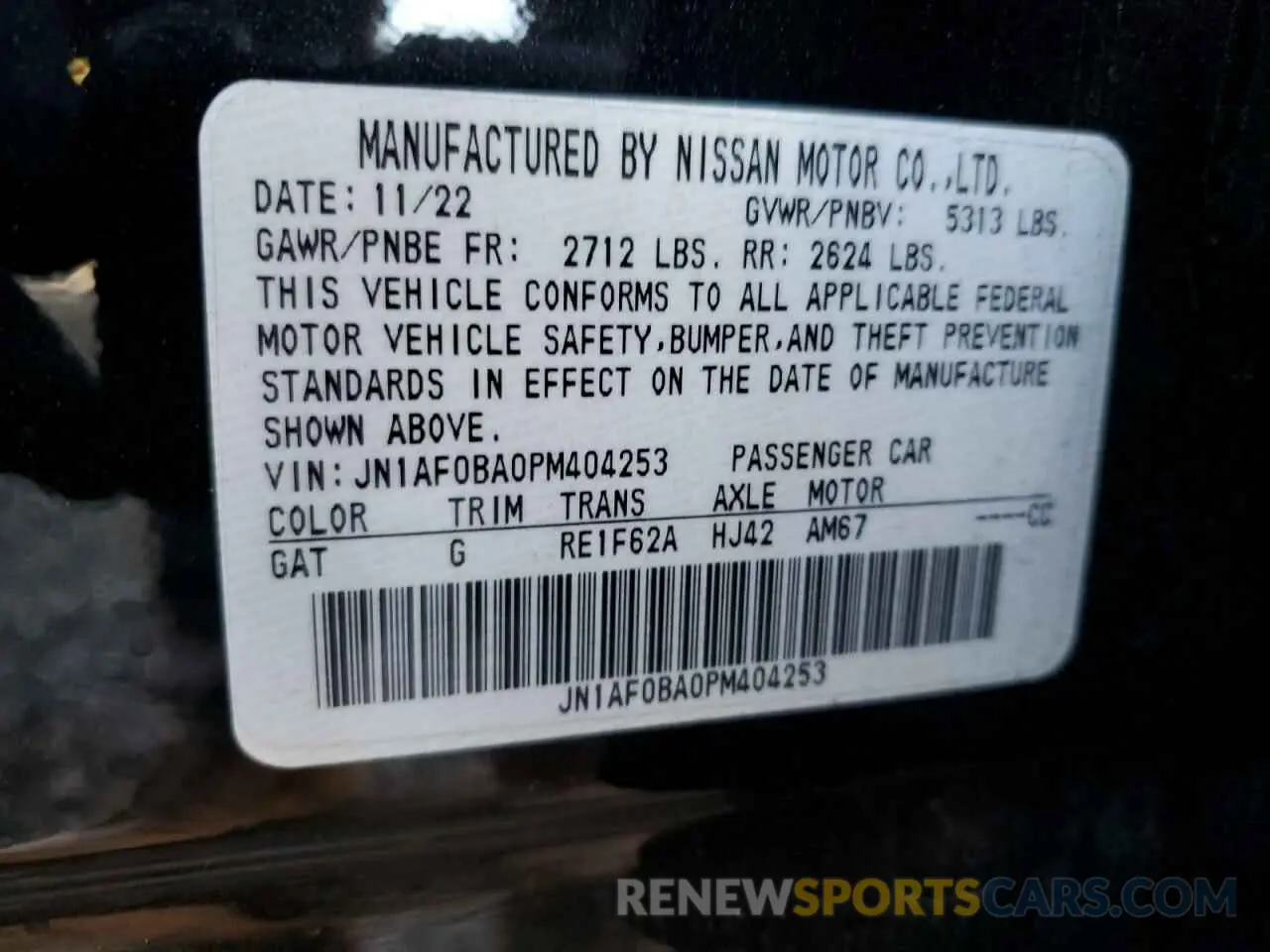 13 Photograph of a damaged car JN1AF0BA0PM404253 NISSAN ARIYA ENGA 2023