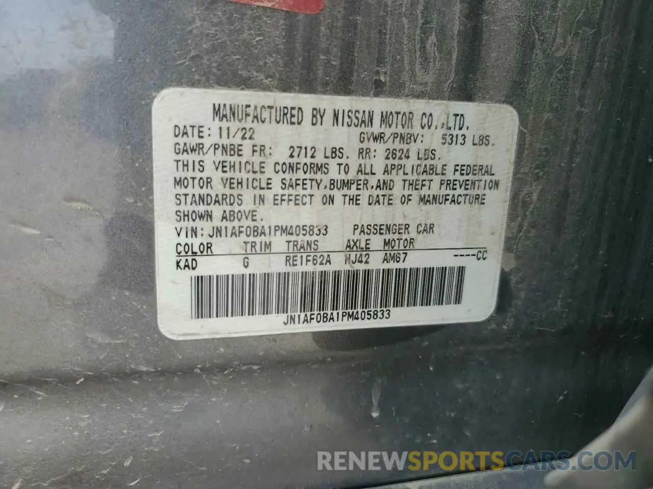 13 Фотография поврежденного автомобиля JN1AF0BA1PM405833 NISSAN ARIYA ENGA 2023