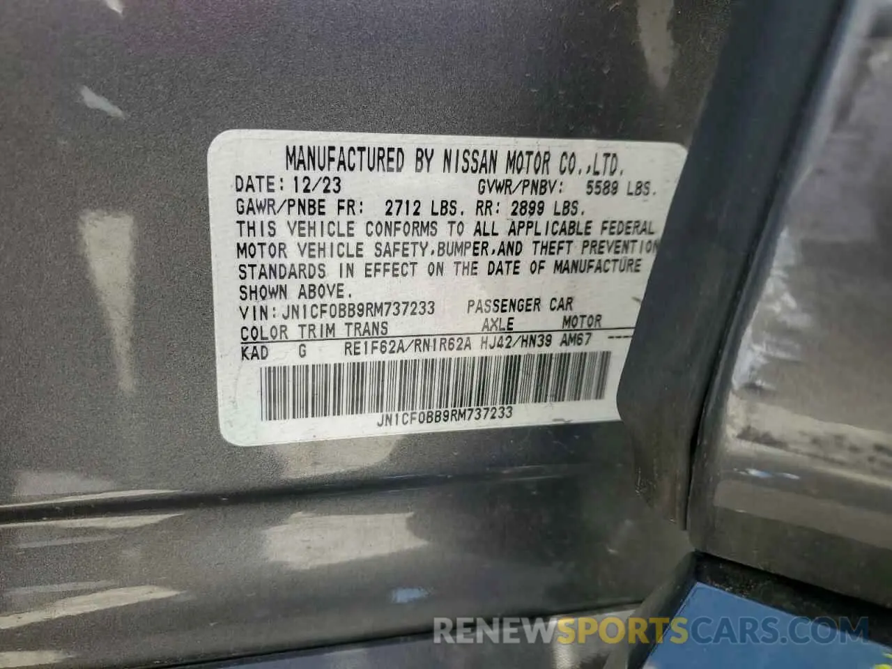 13 Photograph of a damaged car JN1CF0BB9RM737233 NISSAN ARIYA ENGA 2024