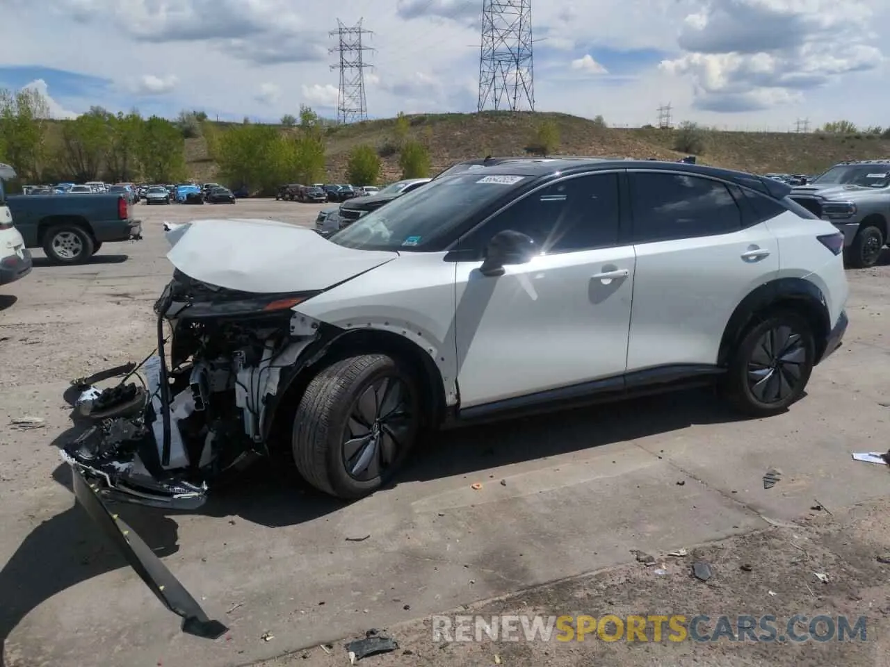 1 Photograph of a damaged car JN1DF0CD6PM710086 NISSAN ARIYA PLAT 2023