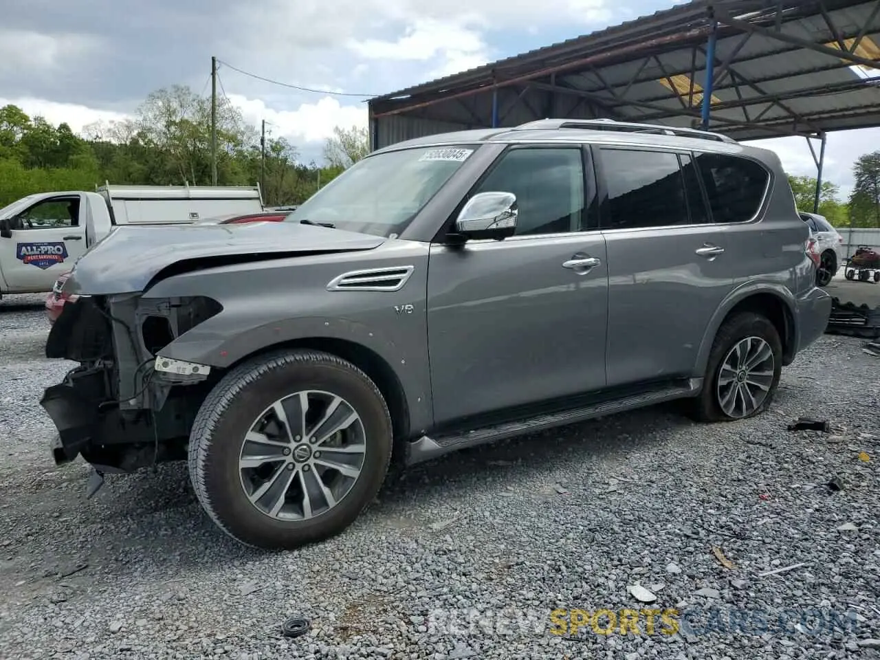 1 Photograph of a damaged car JN8AY2NC1K9584097 NISSAN ARMADA 2019