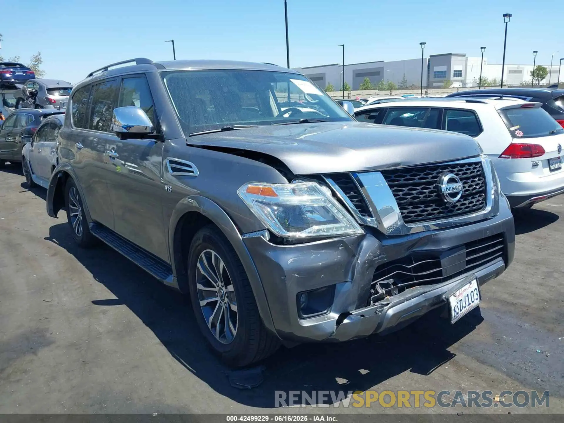 1 Фотография поврежденного автомобиля JN8AY2NC0LX519061 NISSAN ARMADA 2020