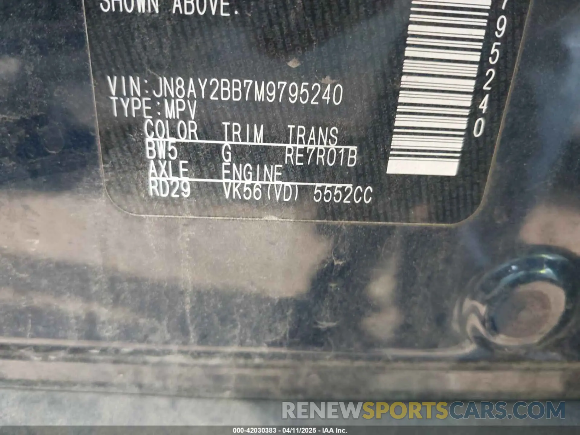 9 Photograph of a damaged car JN8AY2BB7M9795240 NISSAN ARMADA 2021