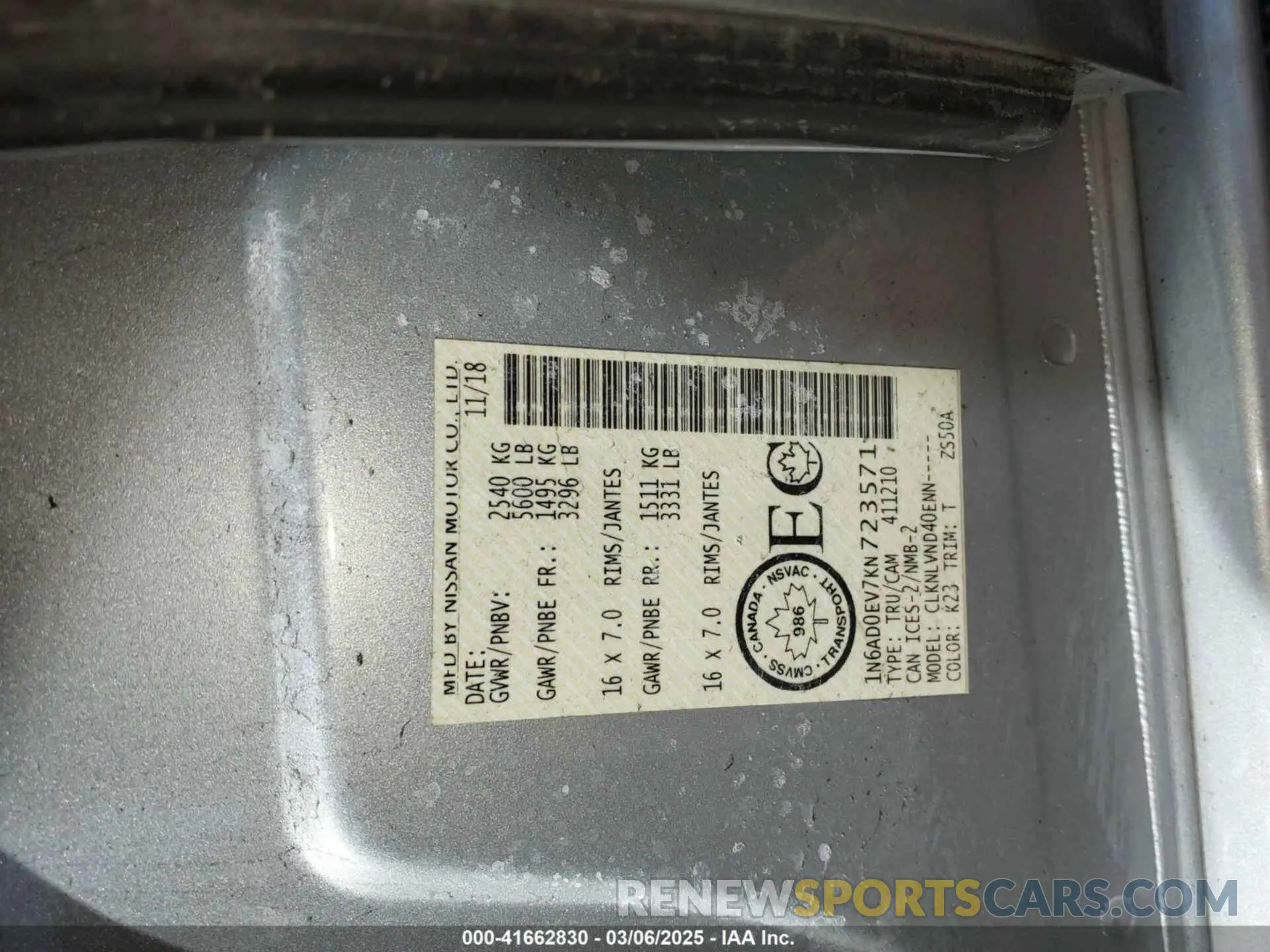 9 Фотография поврежденного автомобиля 1N6AD0EV7KN723571 NISSAN FRONTIER 2019