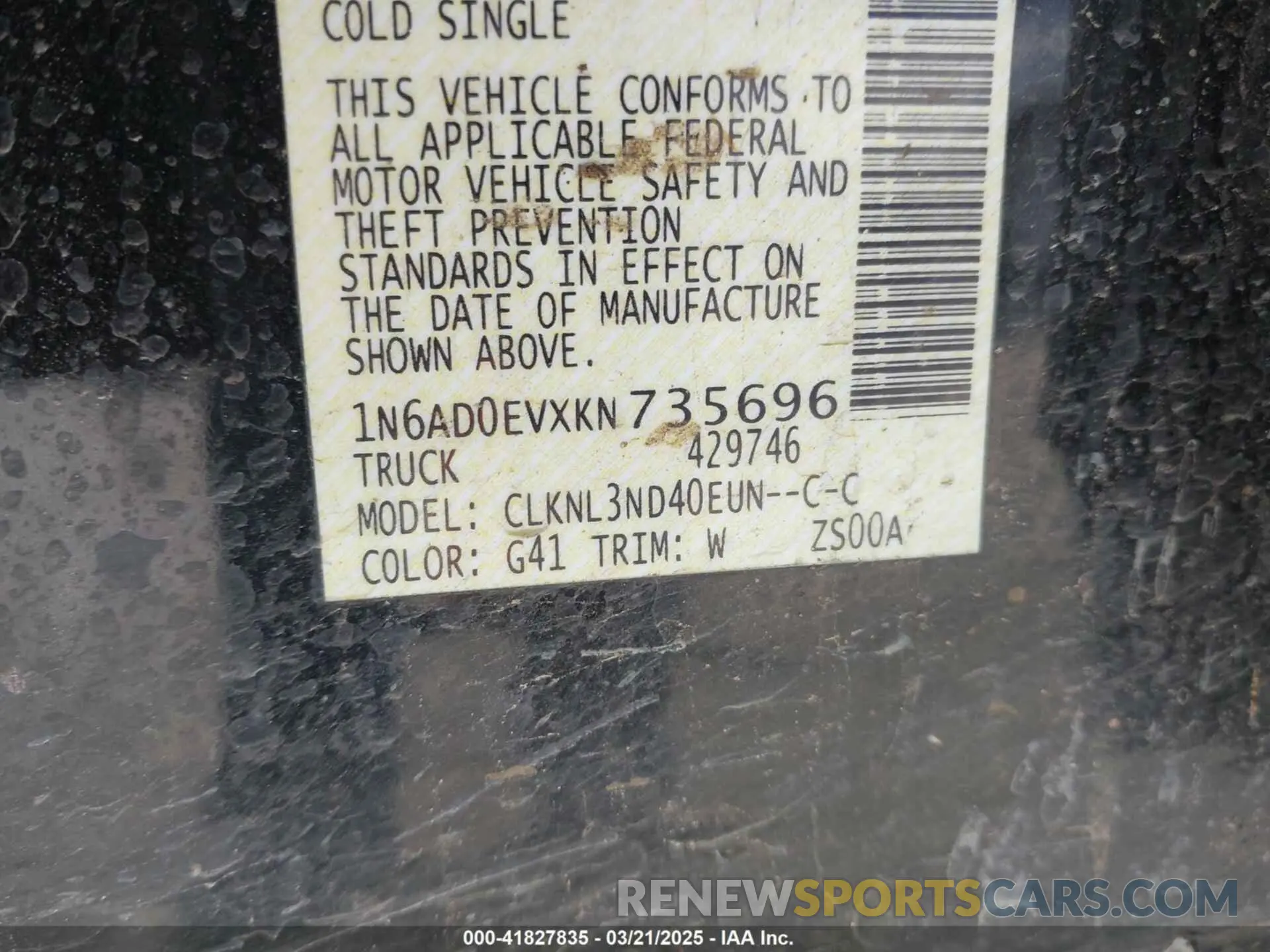 9 Фотография поврежденного автомобиля 1N6AD0EVXKN735696 NISSAN FRONTIER 2019