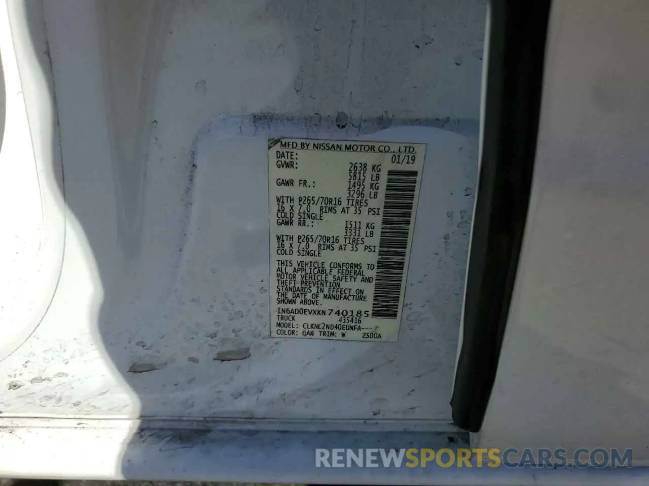 12 Фотография поврежденного автомобиля 1N6AD0EVXKN740185 NISSAN FRONTIER 2019
