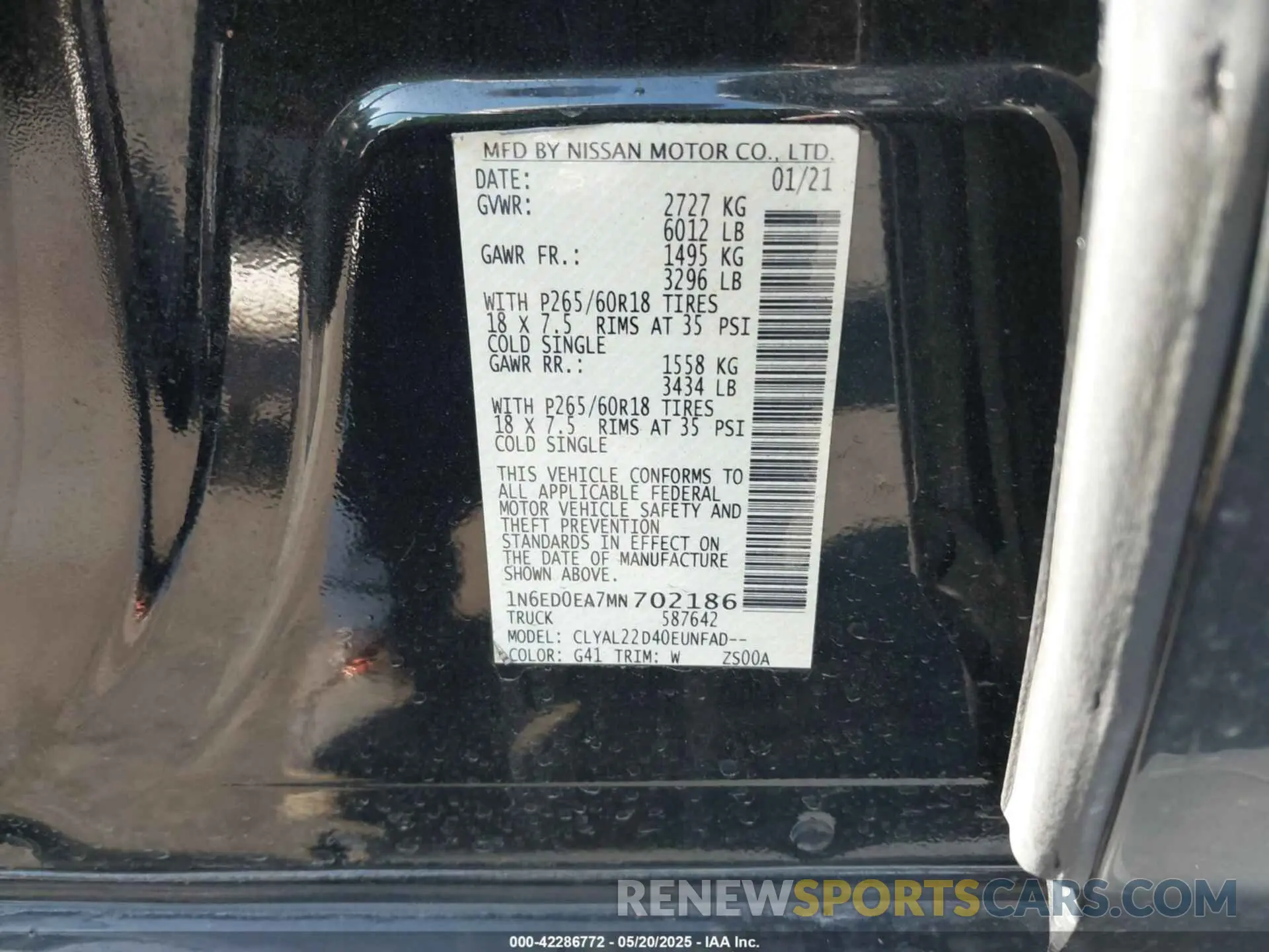9 Photograph of a damaged car 1N6ED0EA7MN702186 NISSAN FRONTIER 2021