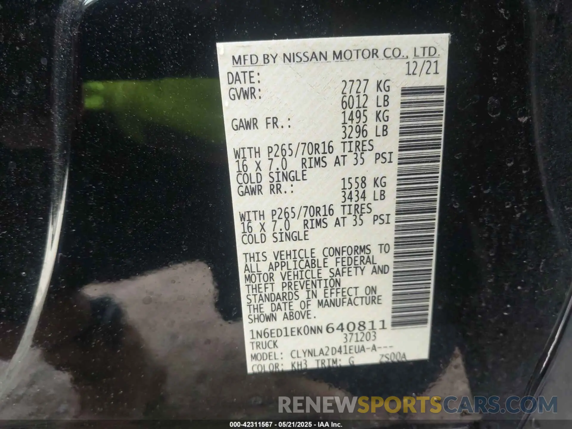 9 Фотография поврежденного автомобиля 1N6ED1EK0NN640811 NISSAN FRONTIER 2022