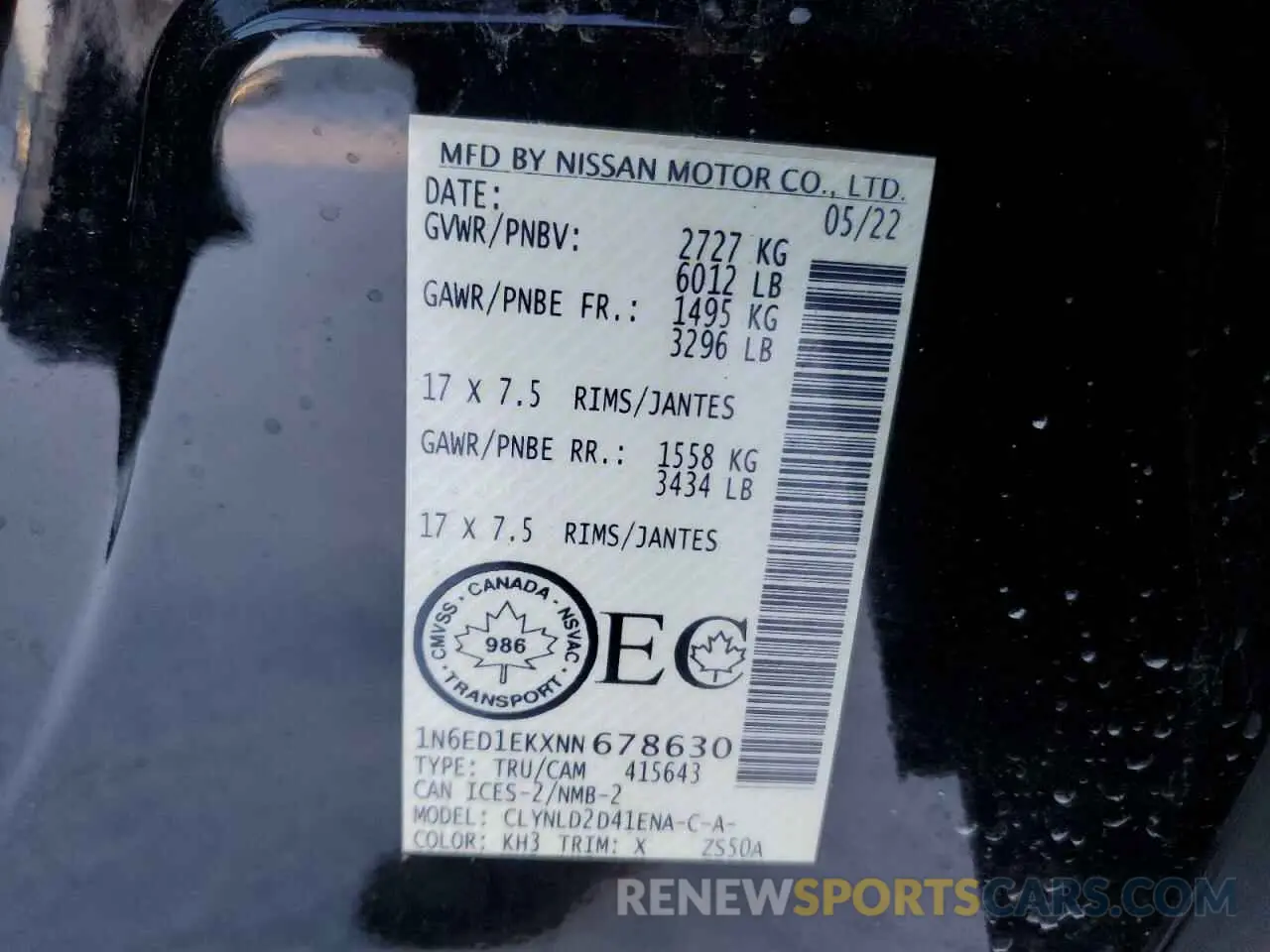 12 Фотография поврежденного автомобиля 1N6ED1EKXNN678630 NISSAN FRONTIER 2022