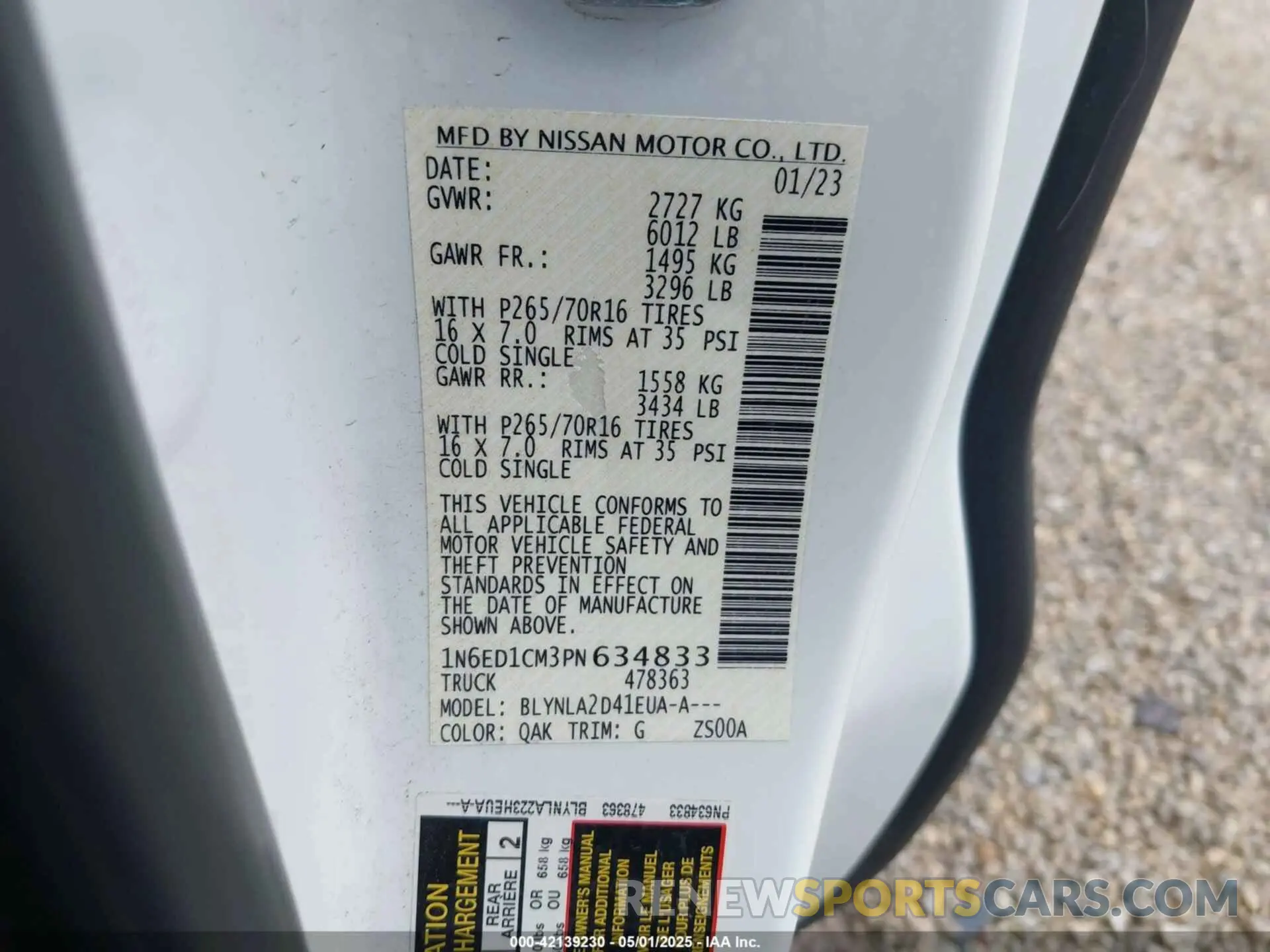 9 Фотография поврежденного автомобиля 1N6ED1CM3PN634833 NISSAN FRONTIER 2023