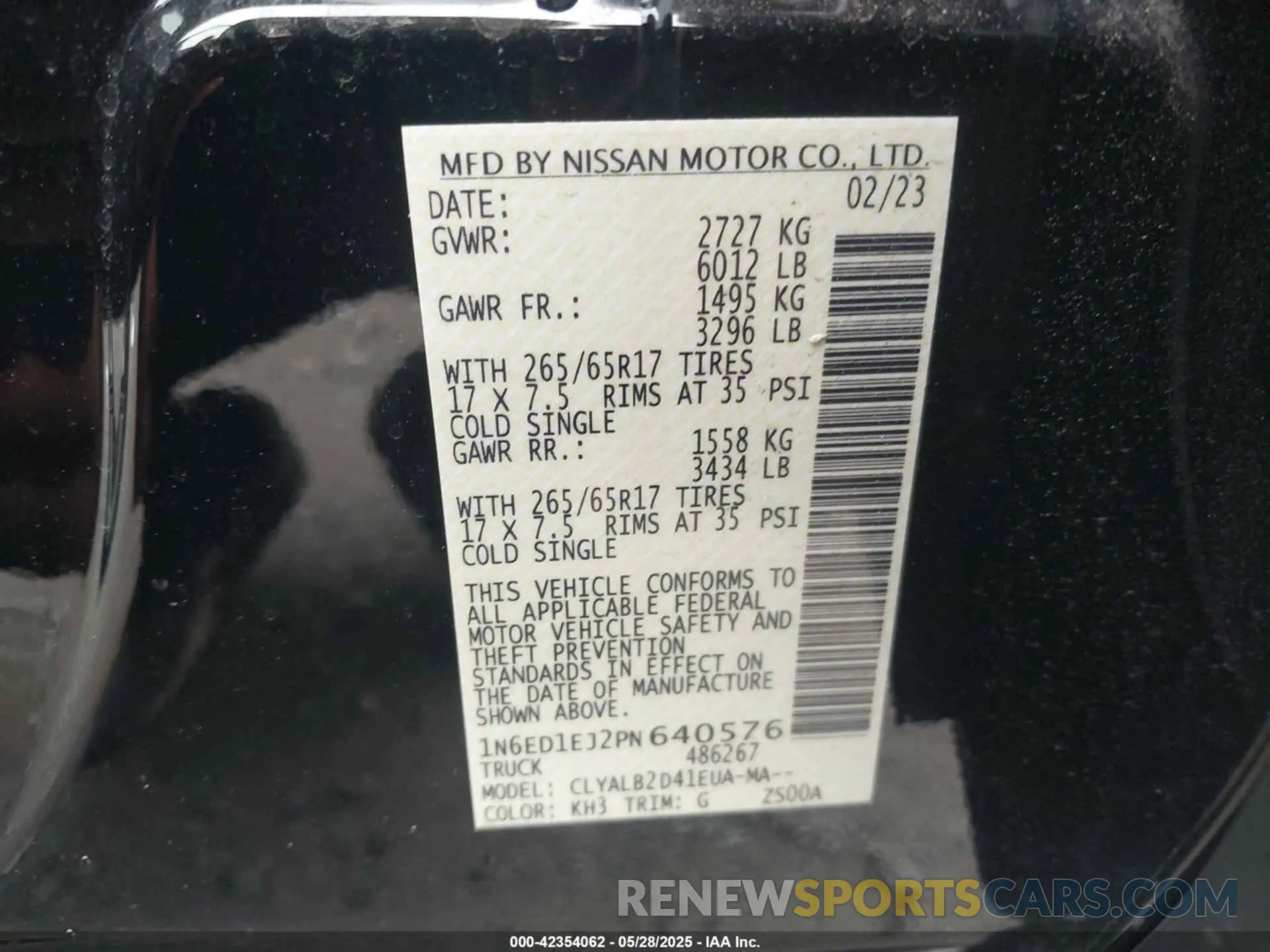 9 Фотография поврежденного автомобиля 1N6ED1EJ2PN640576 NISSAN FRONTIER 2023