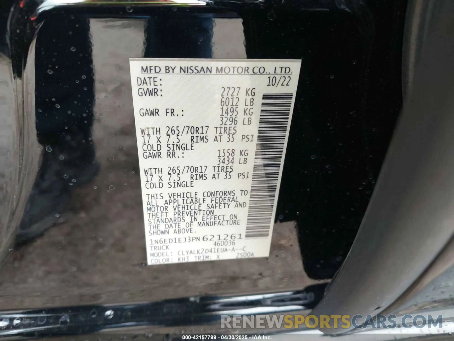 9 Фотография поврежденного автомобиля 1N6ED1EJ3PN621261 NISSAN FRONTIER 2023