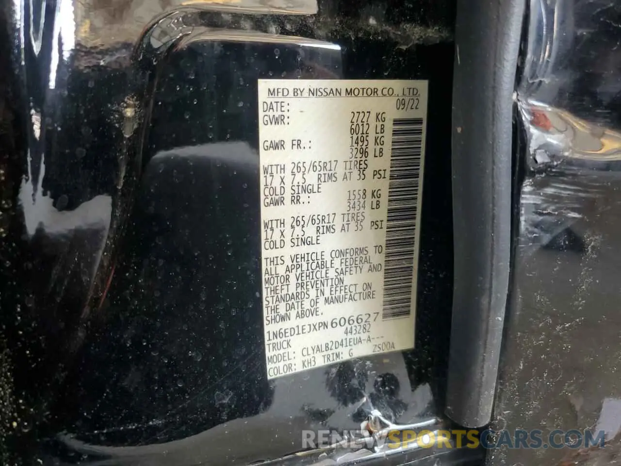 14 Photograph of a damaged car 1N6ED1EJXPN606627 NISSAN FRONTIER 2023