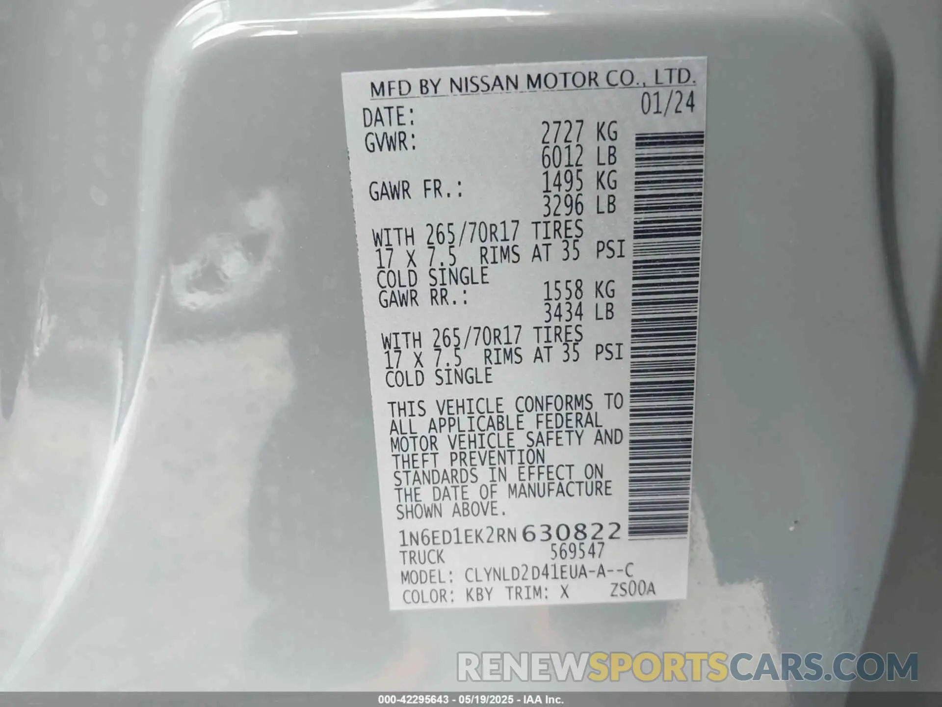 9 Photograph of a damaged car 1N6ED1EK2RN630822 NISSAN FRONTIER 2024
