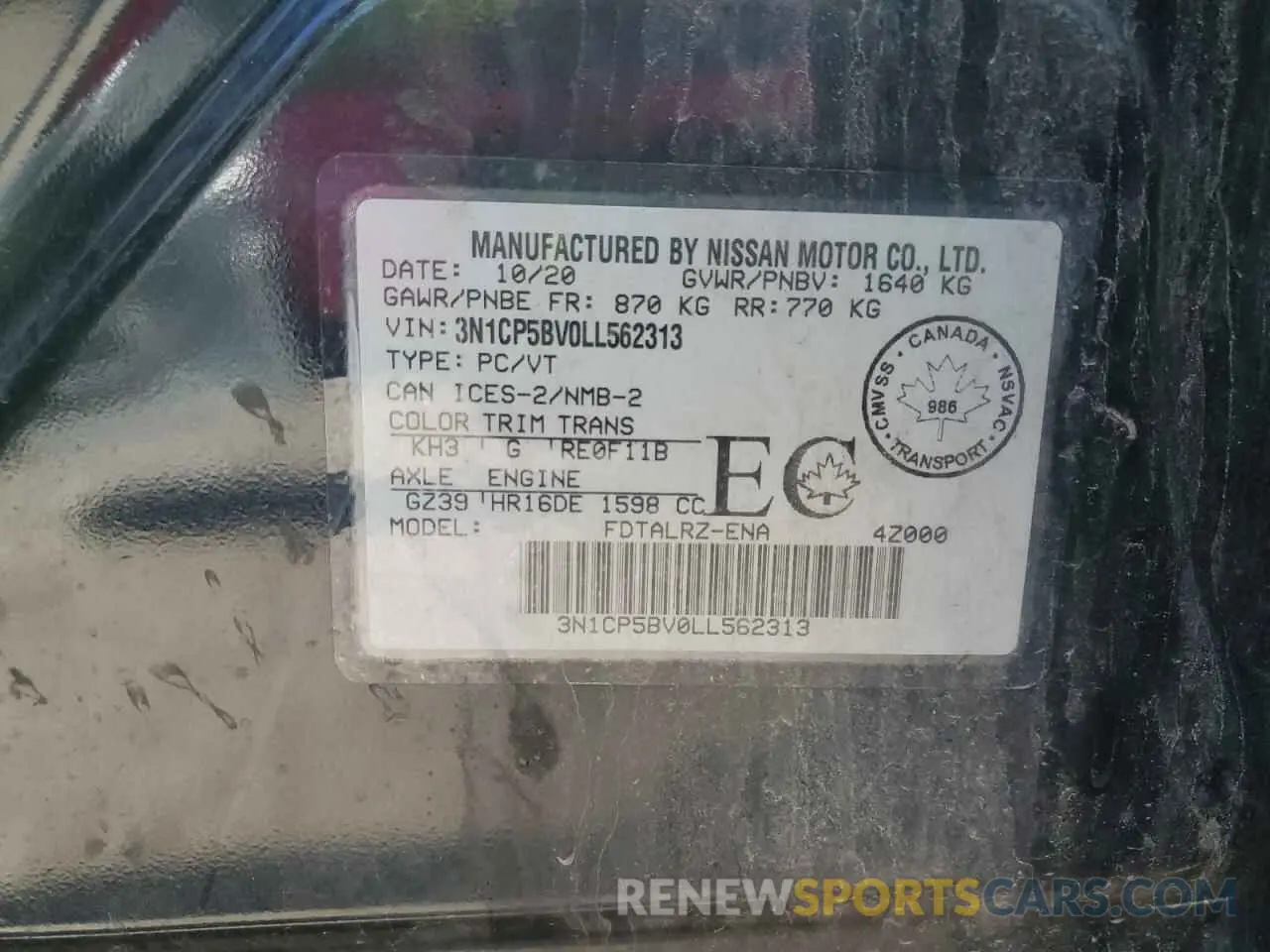 13 Фотография поврежденного автомобиля 3N1CP5BV0LL562313 NISSAN KICKS 2020
