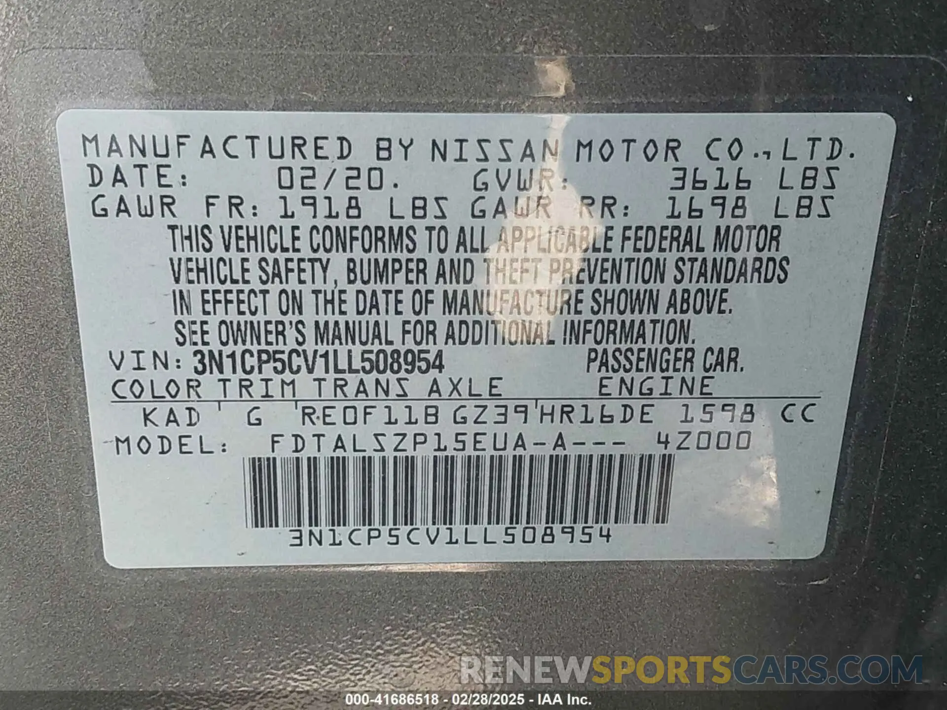 9 Фотография поврежденного автомобиля 3N1CP5CV1LL508954 NISSAN KICKS 2020