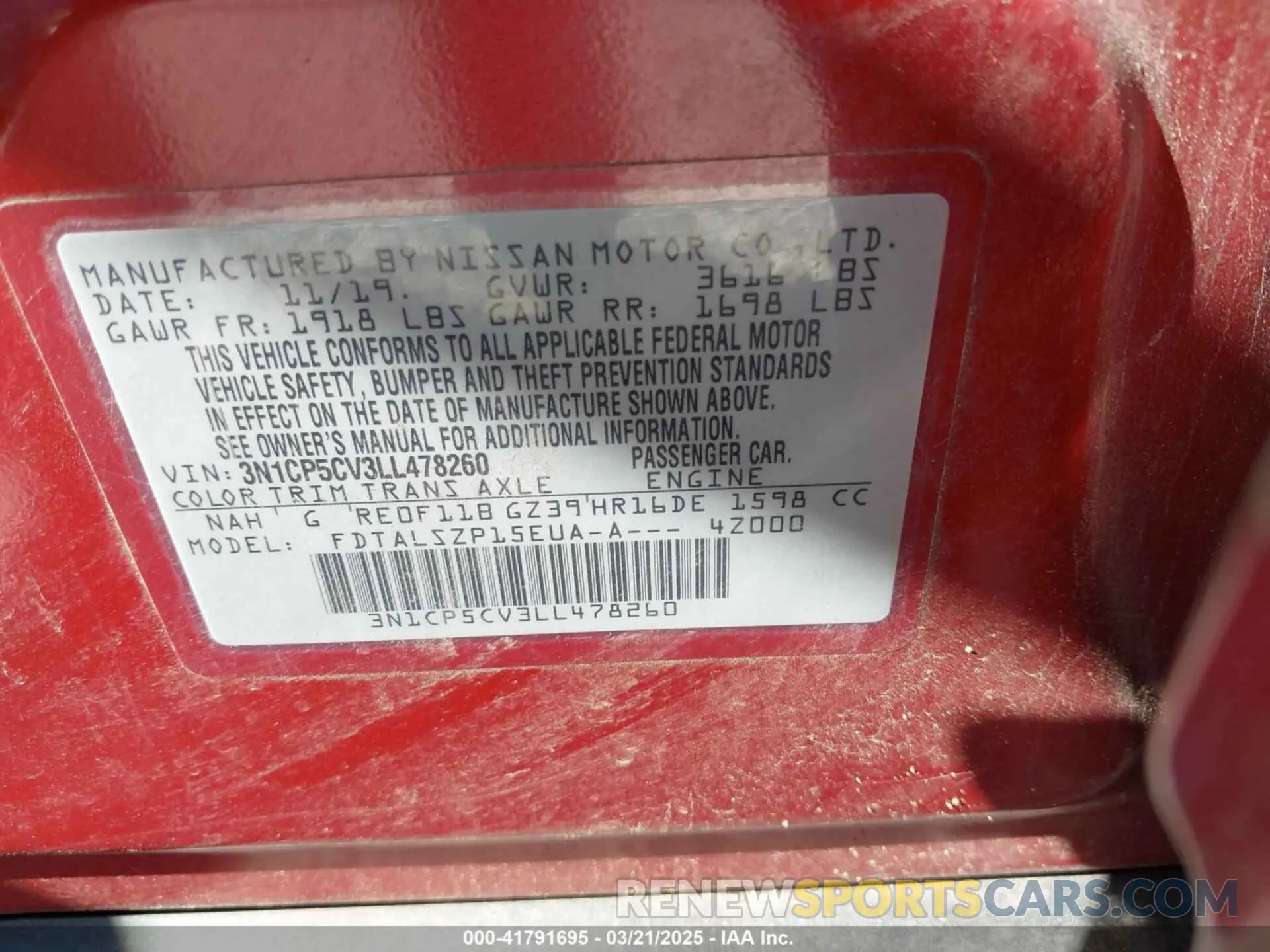 9 Photograph of a damaged car 3N1CP5CV3LL478260 NISSAN KICKS 2020