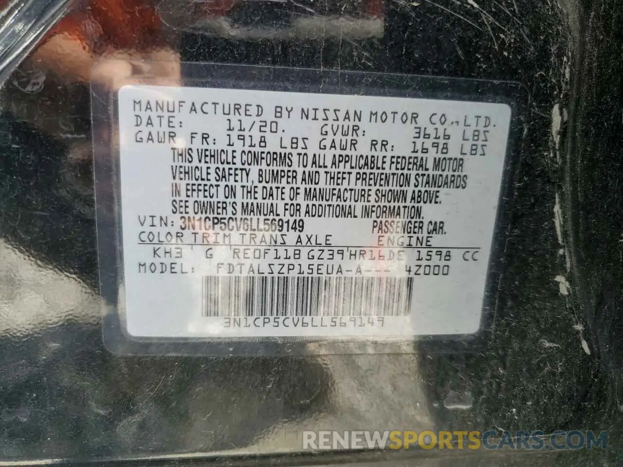 13 Photograph of a damaged car 3N1CP5CV6LL569149 NISSAN KICKS 2020