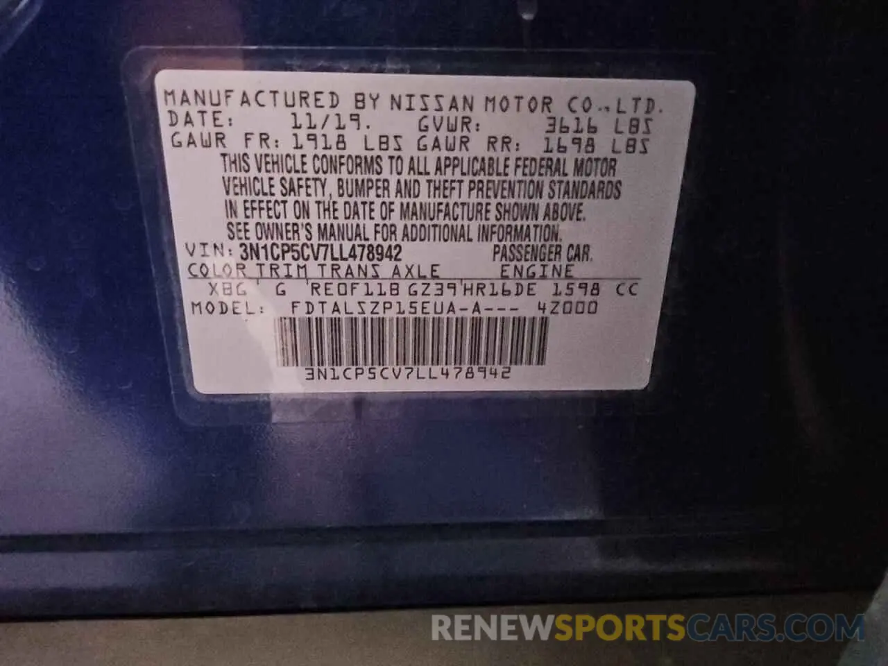 13 Фотография поврежденного автомобиля 3N1CP5CV7LL478942 NISSAN KICKS 2020