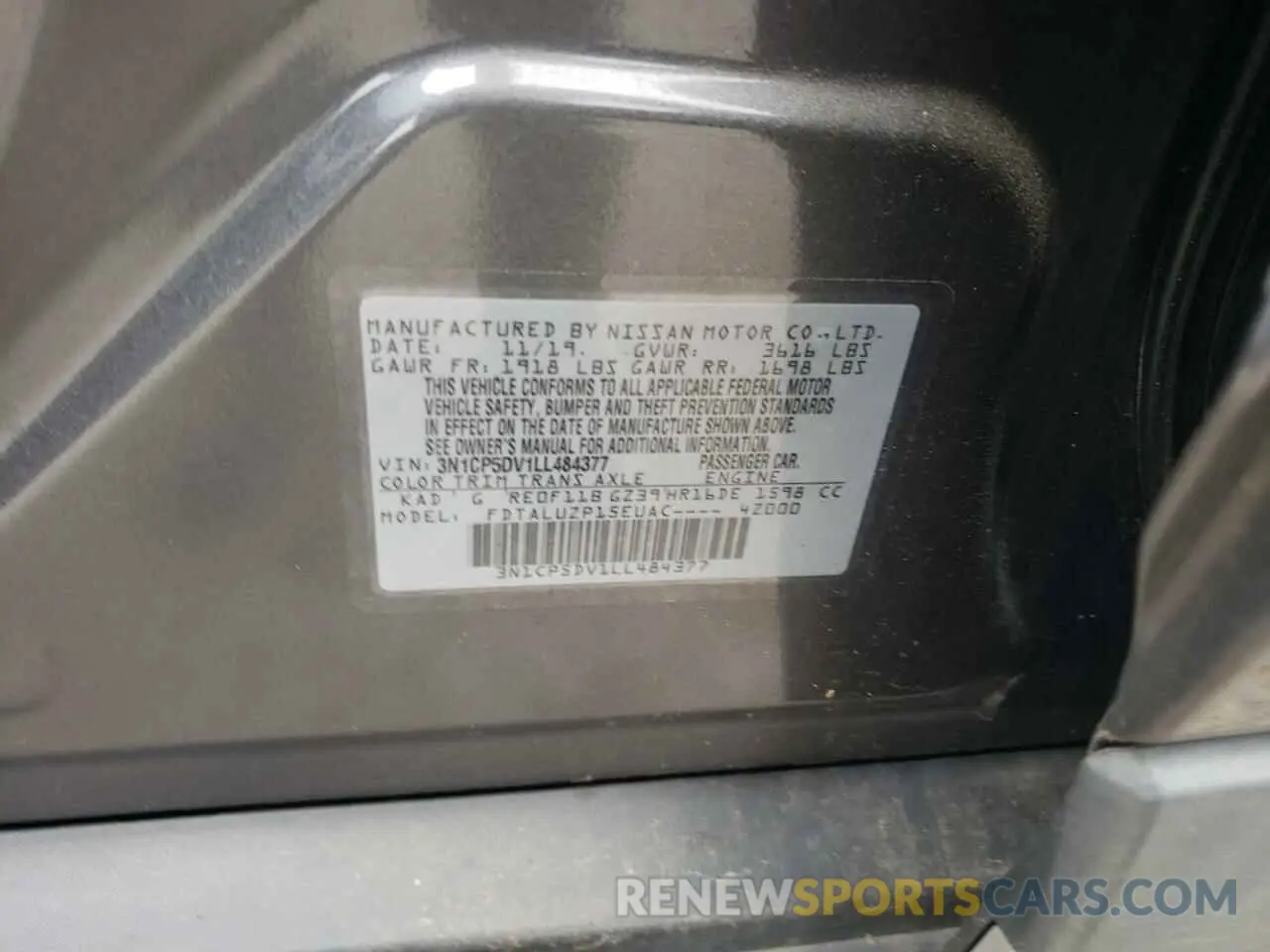 12 Фотография поврежденного автомобиля 3N1CP5DV1LL484377 NISSAN KICKS 2020