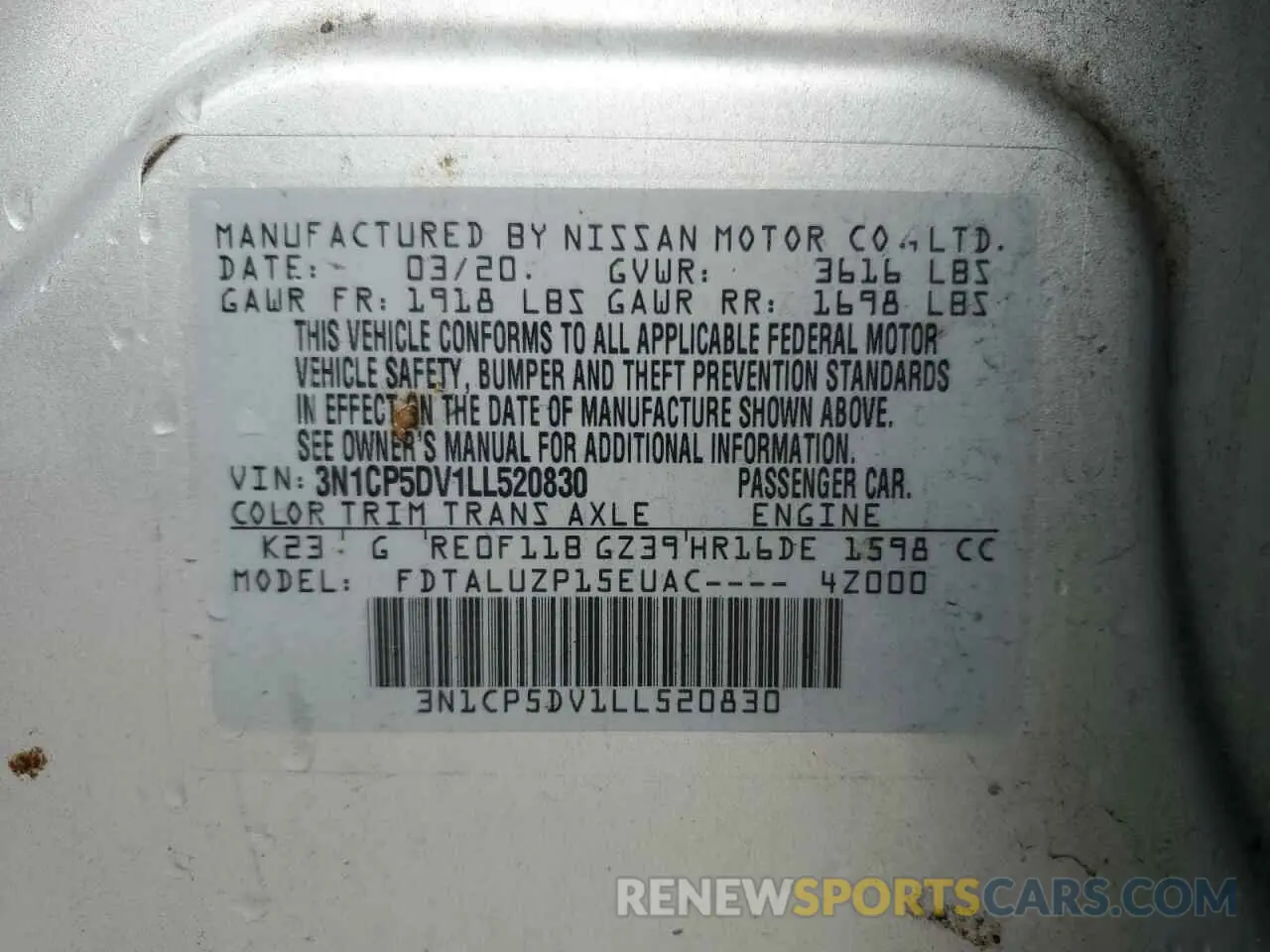 13 Фотография поврежденного автомобиля 3N1CP5DV1LL520830 NISSAN KICKS 2020