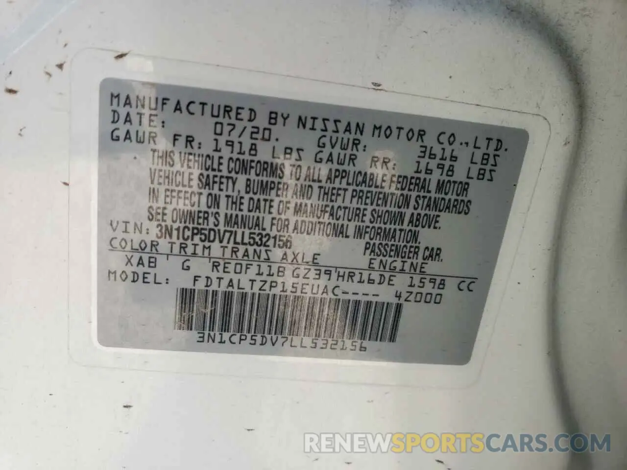14 Фотография поврежденного автомобиля 3N1CP5DV7LL532156 NISSAN KICKS 2020