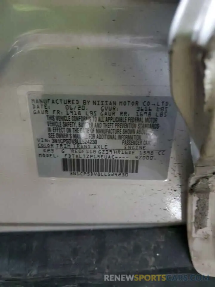 12 Photograph of a damaged car 3N1CP5DV8LL524230 NISSAN KICKS 2020