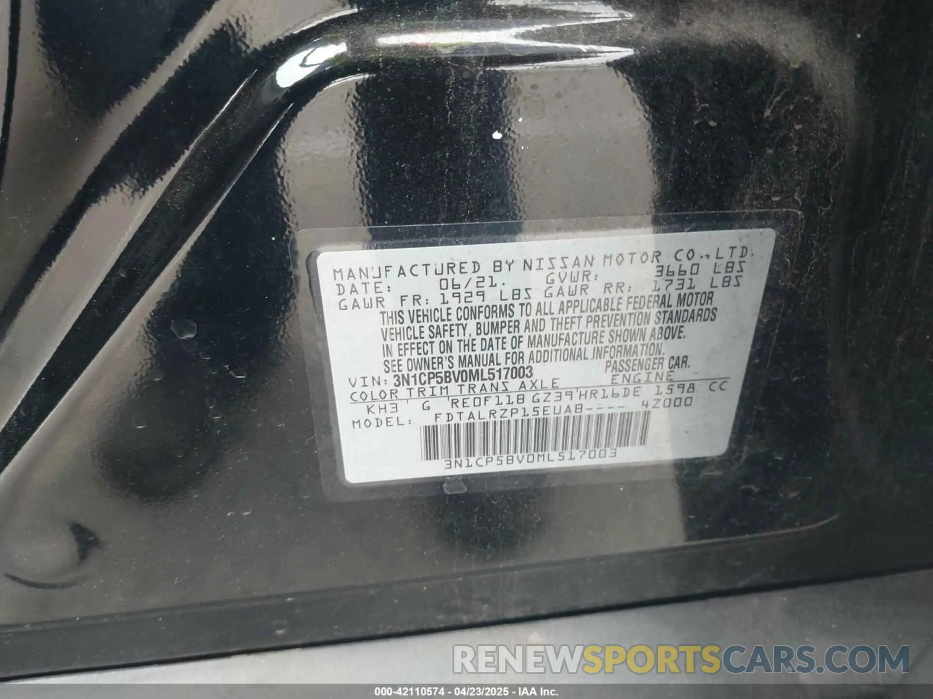 9 Фотография поврежденного автомобиля 3N1CP5BV0ML517003 NISSAN KICKS 2021