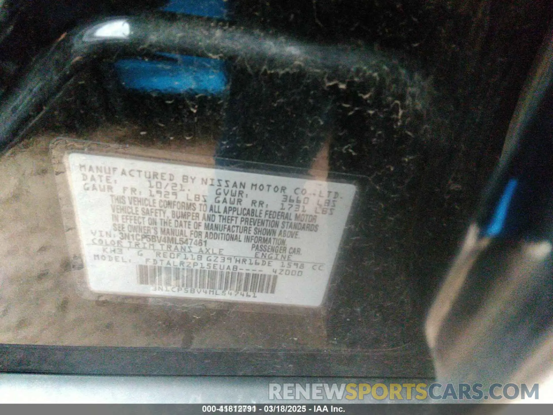 9 Фотография поврежденного автомобиля 3N1CP5BV4ML547461 NISSAN KICKS 2021