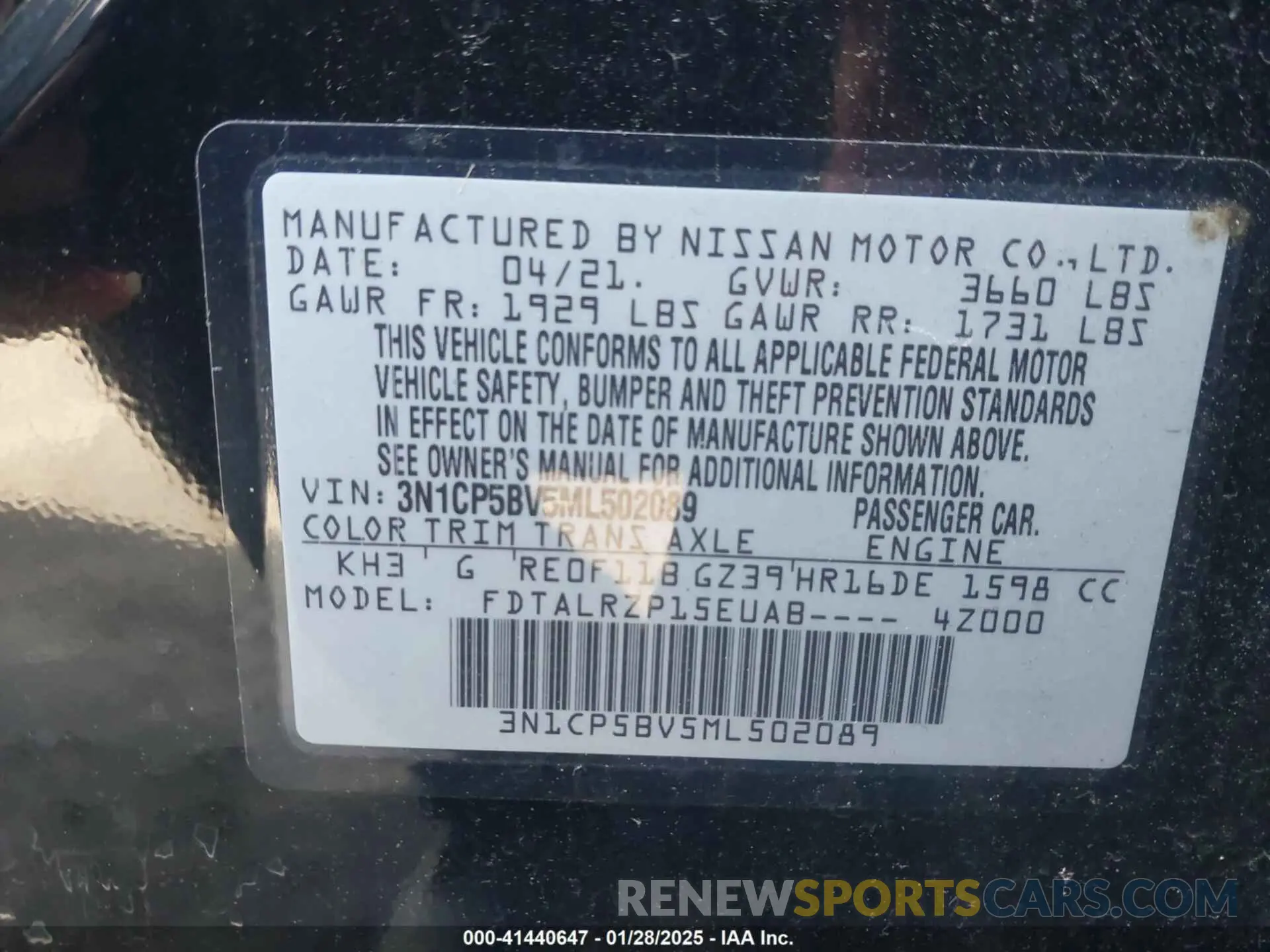 9 Фотография поврежденного автомобиля 3N1CP5BV5ML502089 NISSAN KICKS 2021