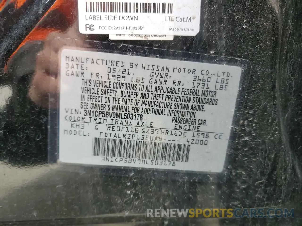 13 Фотография поврежденного автомобиля 3N1CP5BV9ML503178 NISSAN KICKS 2021
