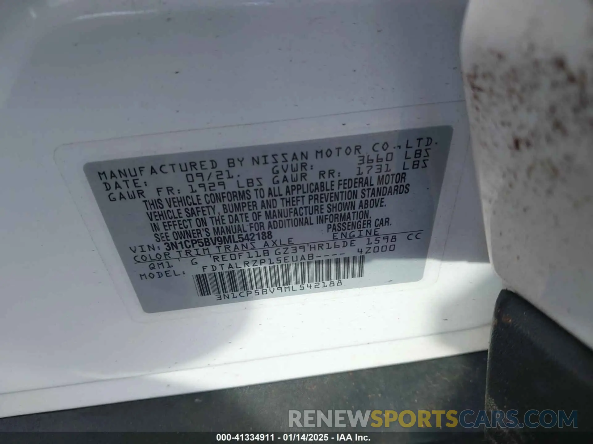 9 Photograph of a damaged car 3N1CP5BV9ML542188 NISSAN KICKS 2021