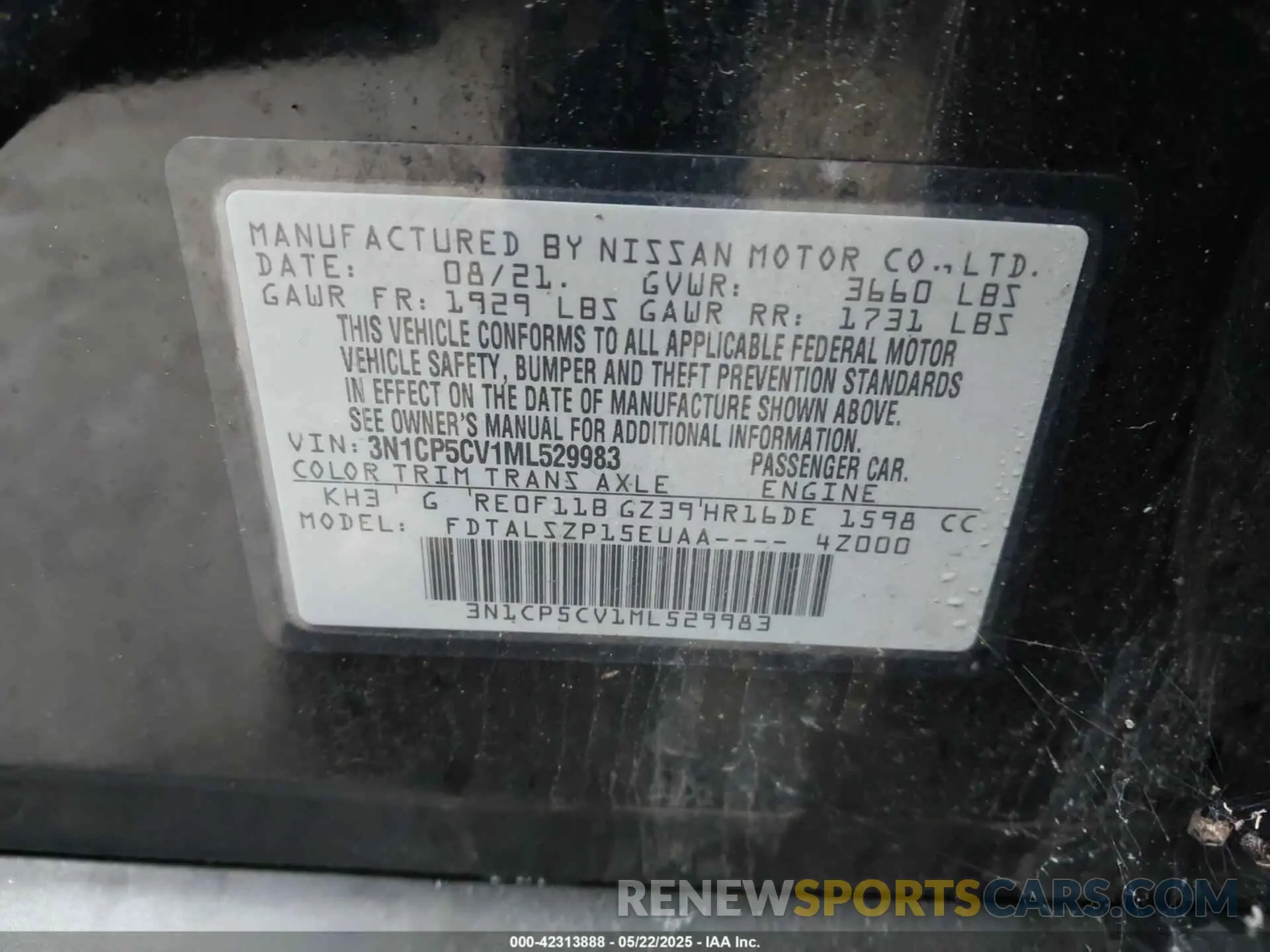 9 Фотография поврежденного автомобиля 3N1CP5CV1ML529983 NISSAN KICKS 2021