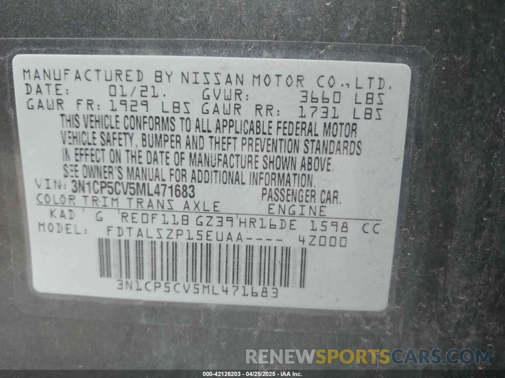 9 Фотография поврежденного автомобиля 3N1CP5CV5ML471683 NISSAN KICKS 2021