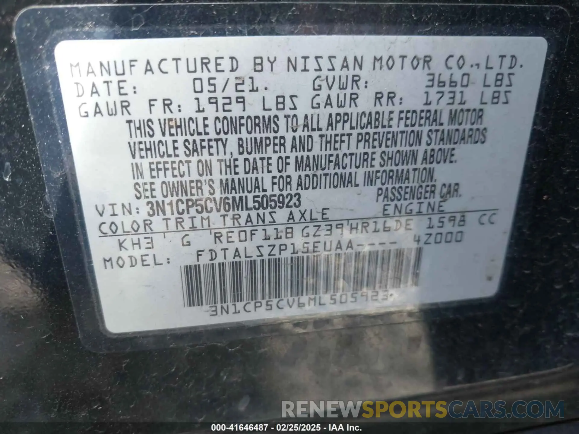 9 Photograph of a damaged car 3N1CP5CV6ML505923 NISSAN KICKS 2021
