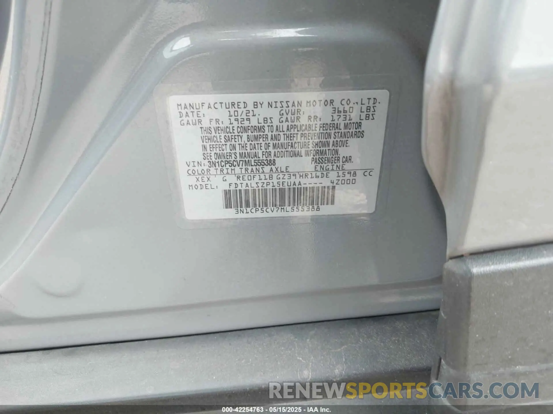 9 Фотография поврежденного автомобиля 3N1CP5CV7ML555388 NISSAN KICKS 2021