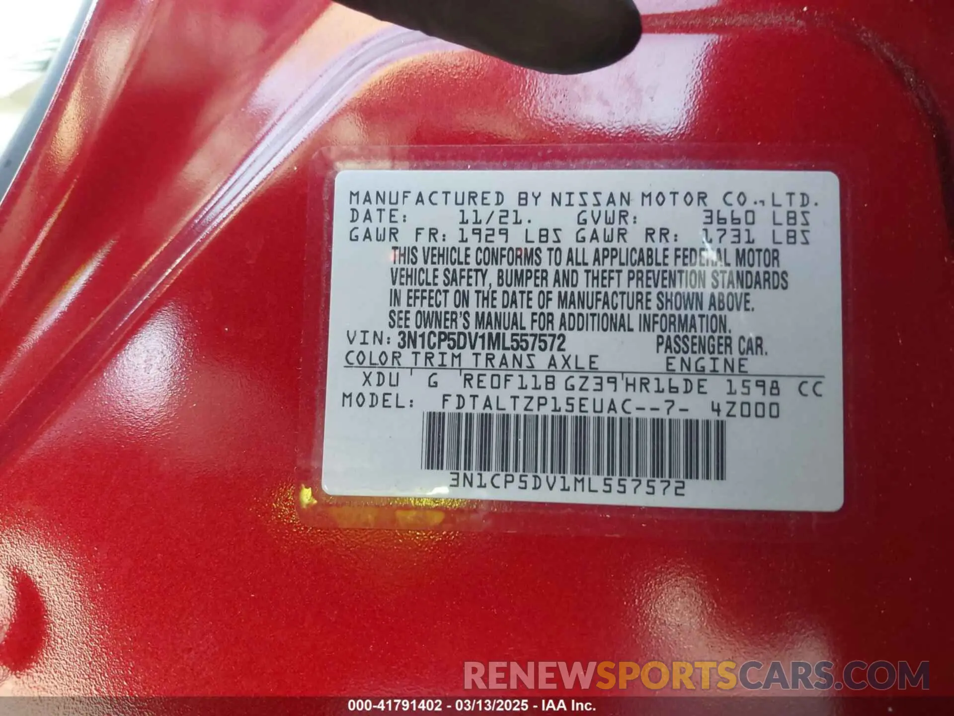 9 Фотография поврежденного автомобиля 3N1CP5DV1ML557572 NISSAN KICKS 2021
