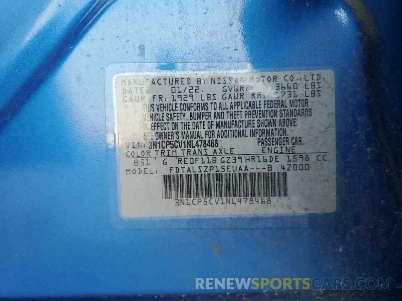 13 Фотография поврежденного автомобиля 3N1CP5CV1NL478468 NISSAN KICKS 2022