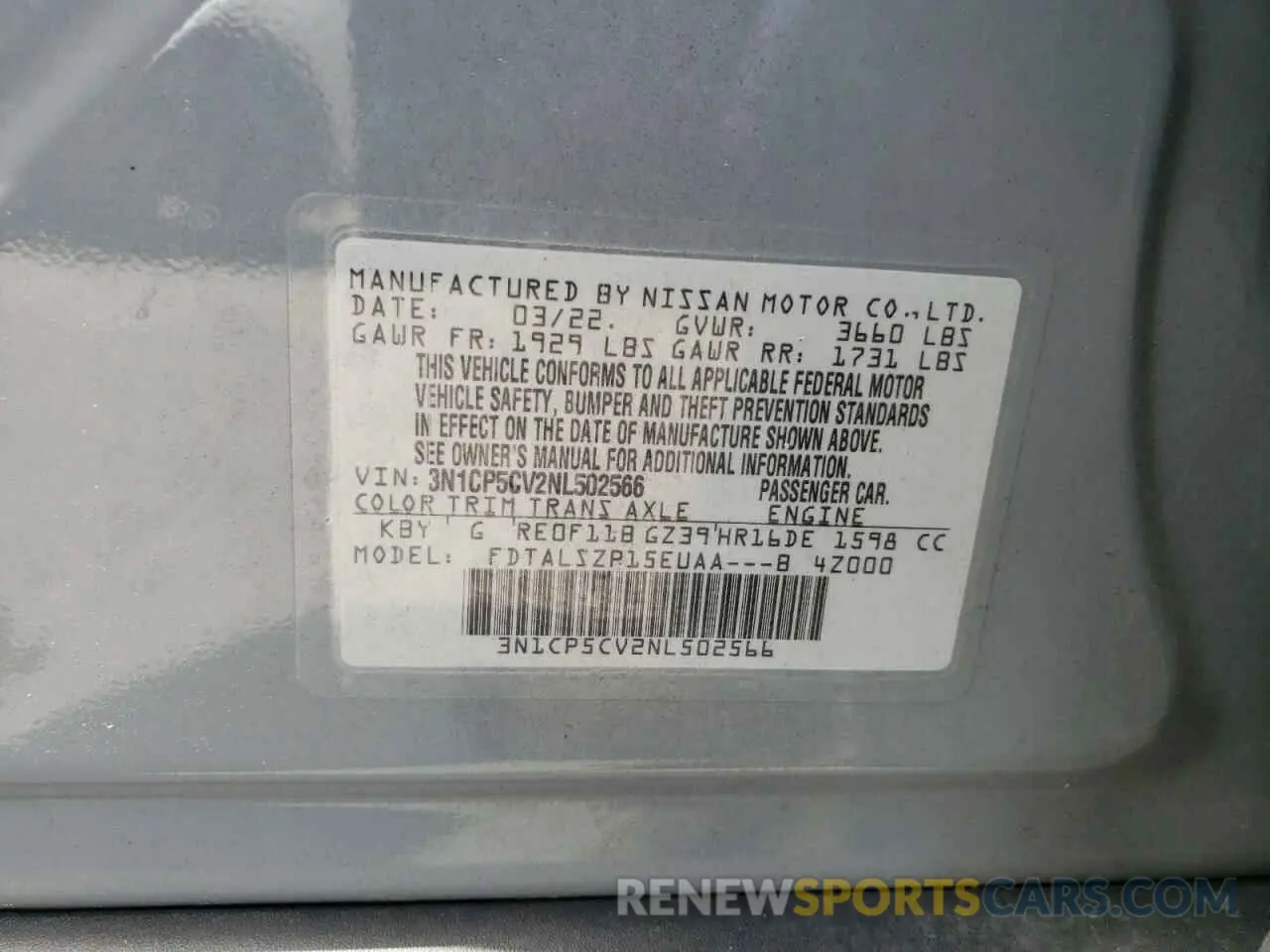 13 Фотография поврежденного автомобиля 3N1CP5CV2NL502566 NISSAN KICKS 2022