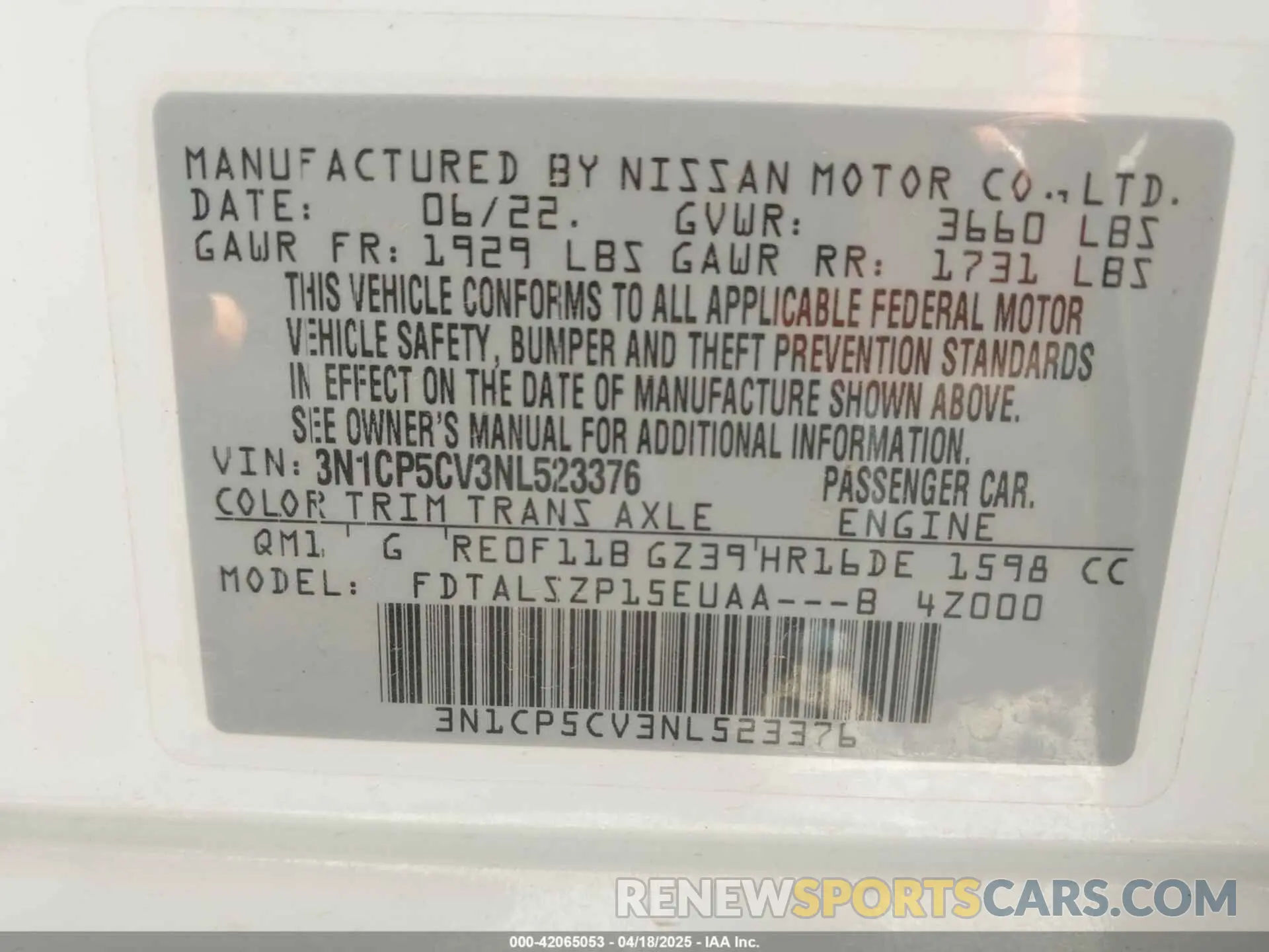 9 Photograph of a damaged car 3N1CP5CV3NL523376 NISSAN KICKS 2022