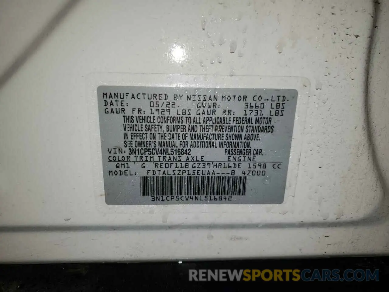 13 Photograph of a damaged car 3N1CP5CV4NL516842 NISSAN KICKS 2022