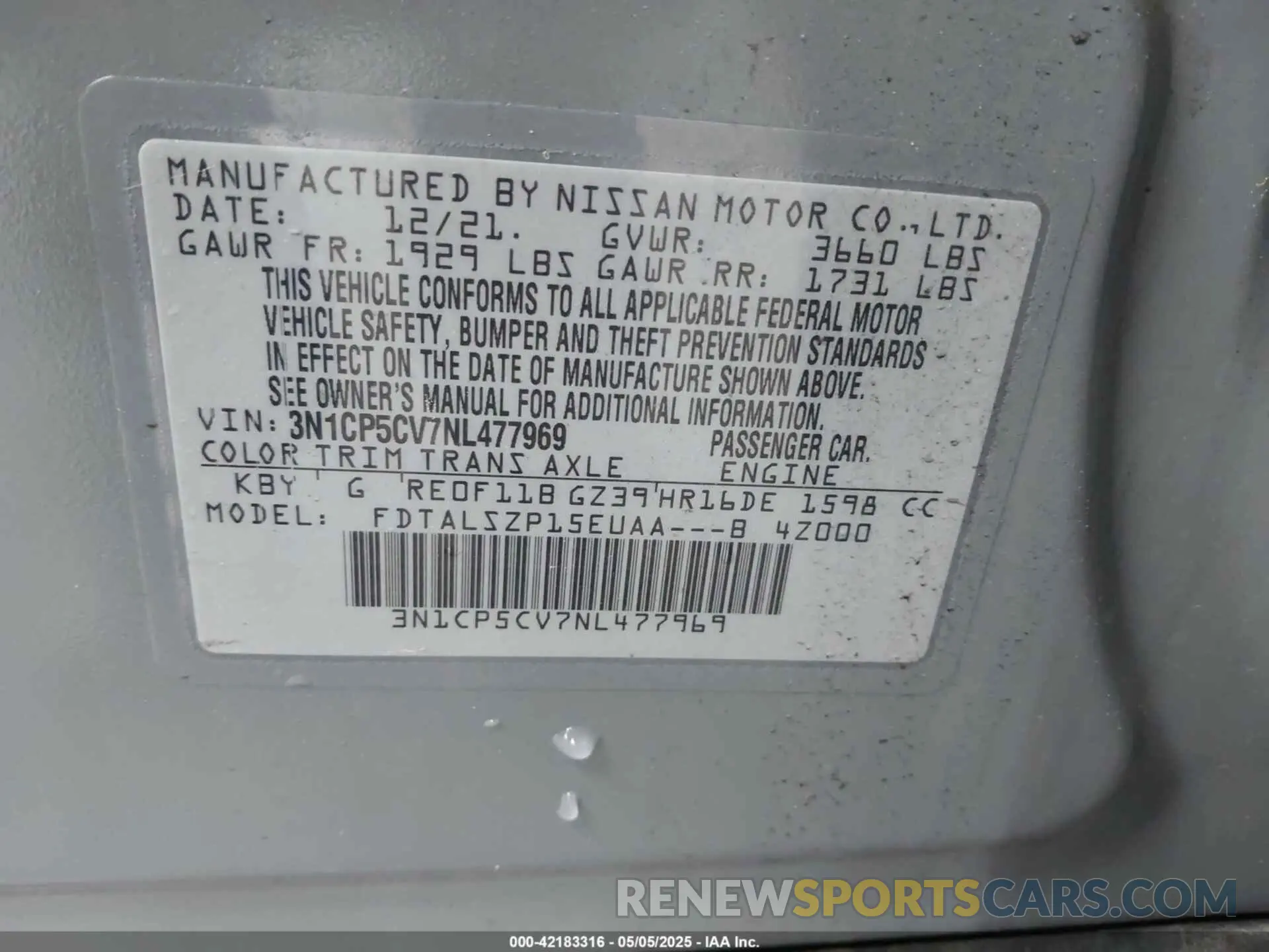 9 Photograph of a damaged car 3N1CP5CV7NL477969 NISSAN KICKS 2022