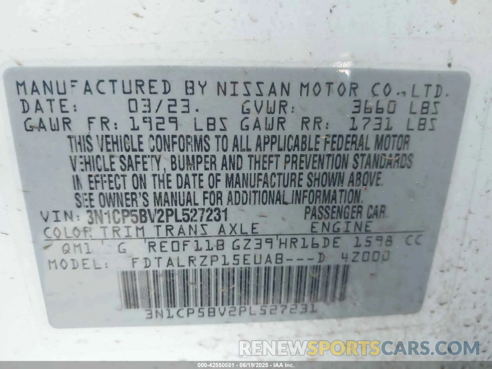 9 Photograph of a damaged car 3N1CP5BV2PL527231 NISSAN KICKS 2023