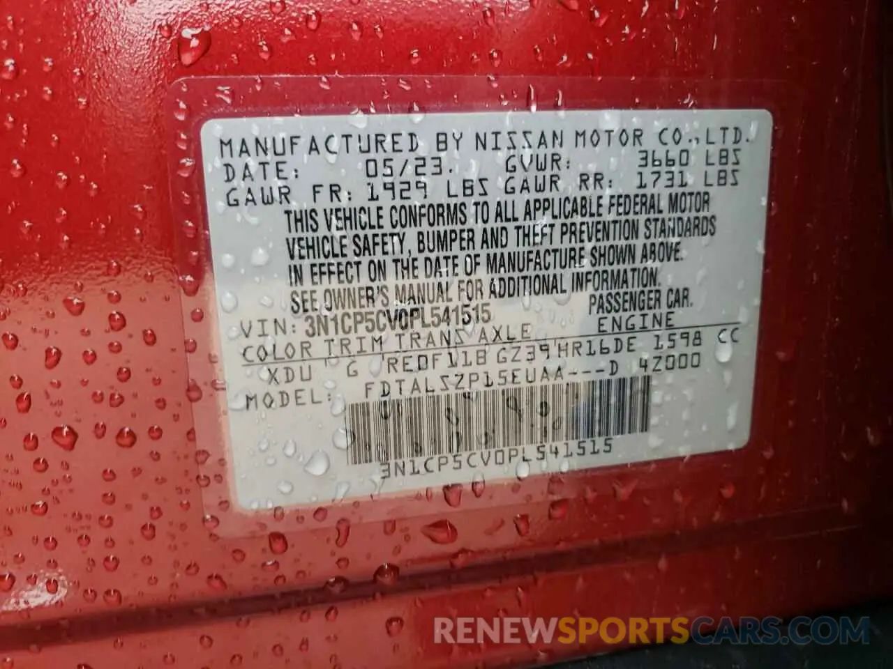 13 Photograph of a damaged car 3N1CP5CV0PL541515 NISSAN KICKS 2023
