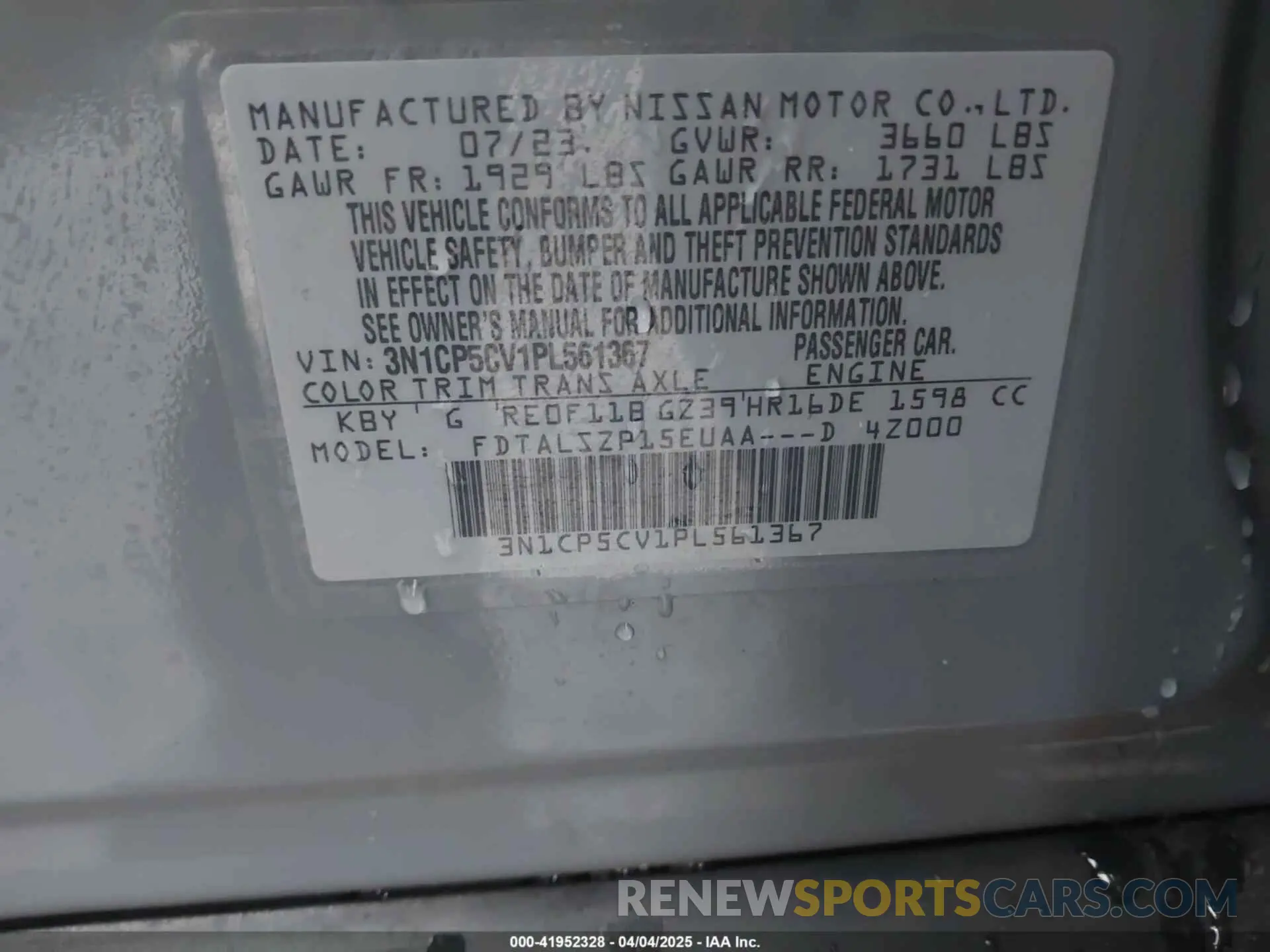 9 Фотография поврежденного автомобиля 3N1CP5CV1PL561367 NISSAN KICKS 2023