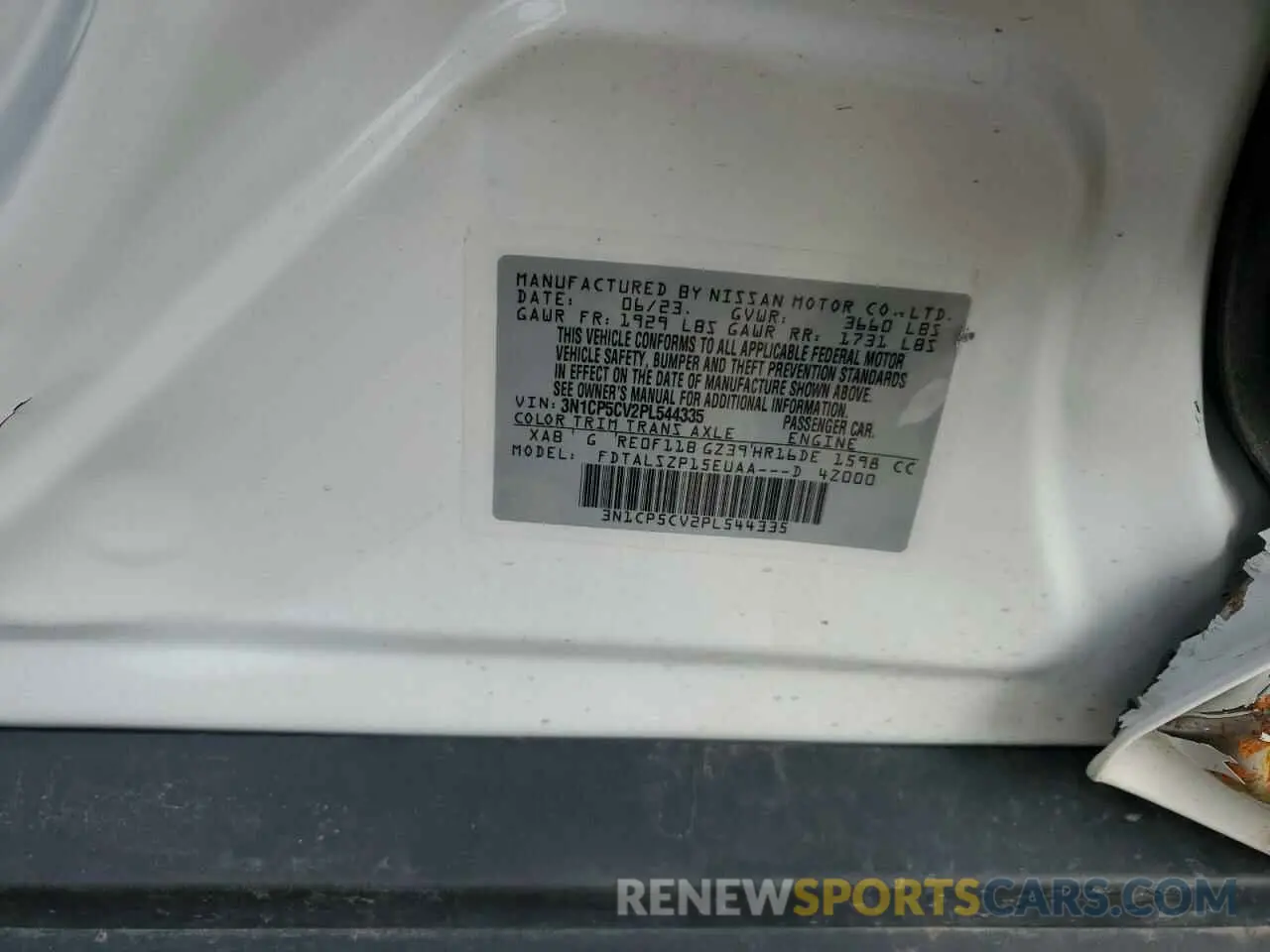 13 Photograph of a damaged car 3N1CP5CV2PL544335 NISSAN KICKS 2023