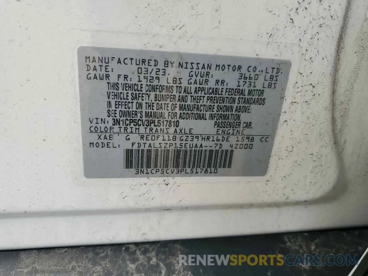 12 Photograph of a damaged car 3N1CP5CV3PL517810 NISSAN KICKS 2023