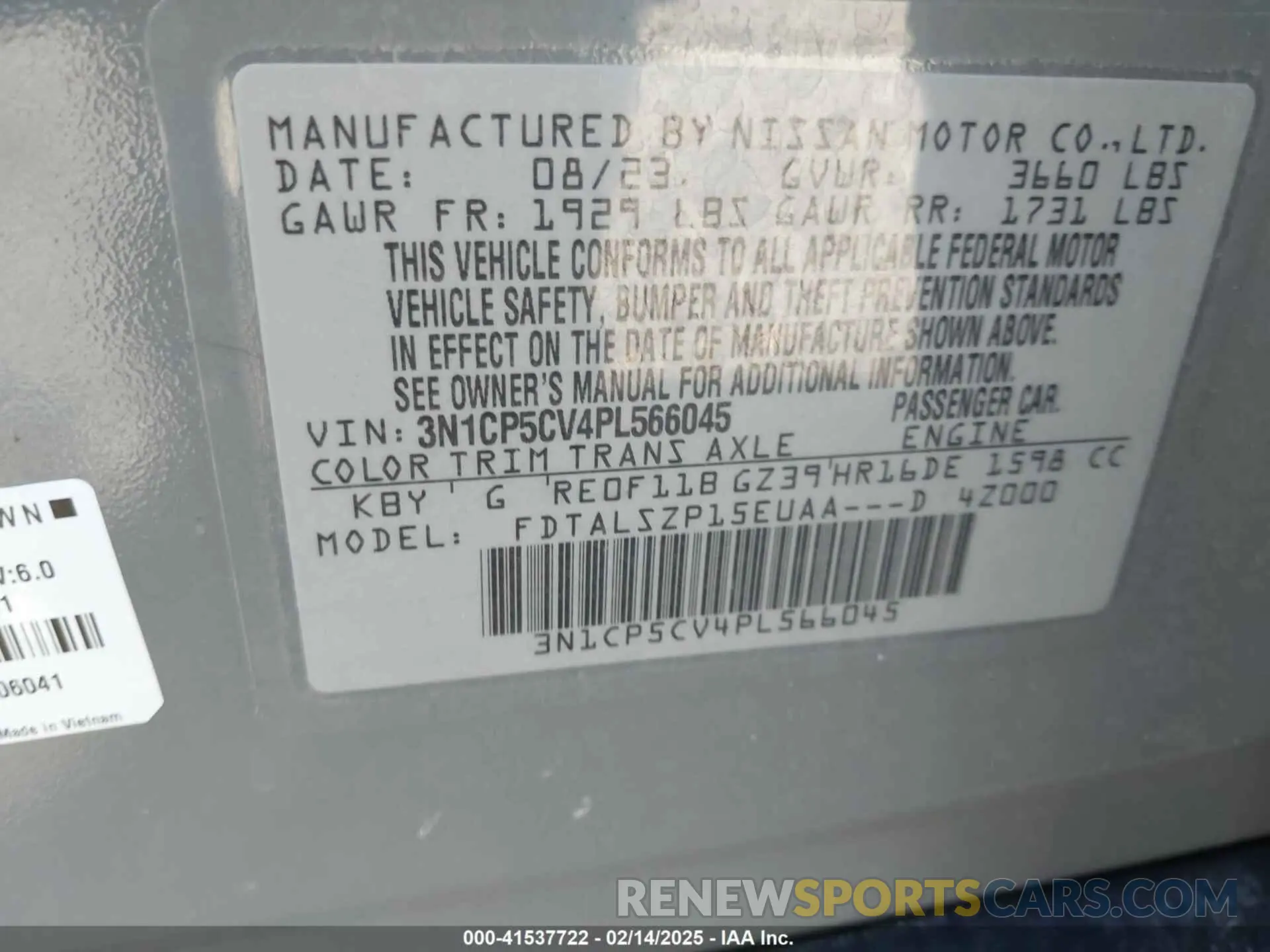 9 Фотография поврежденного автомобиля 3N1CP5CV4PL566045 NISSAN KICKS 2023