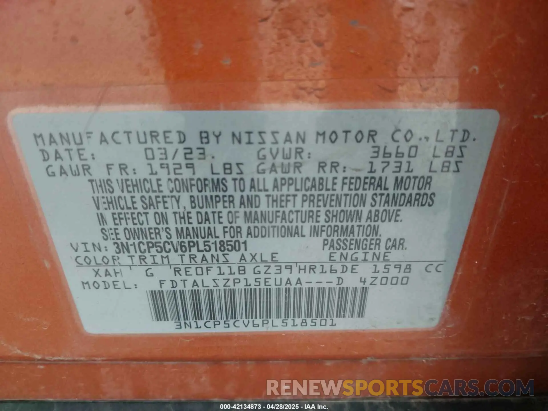 9 Photograph of a damaged car 3N1CP5CV6PL518501 NISSAN KICKS 2023
